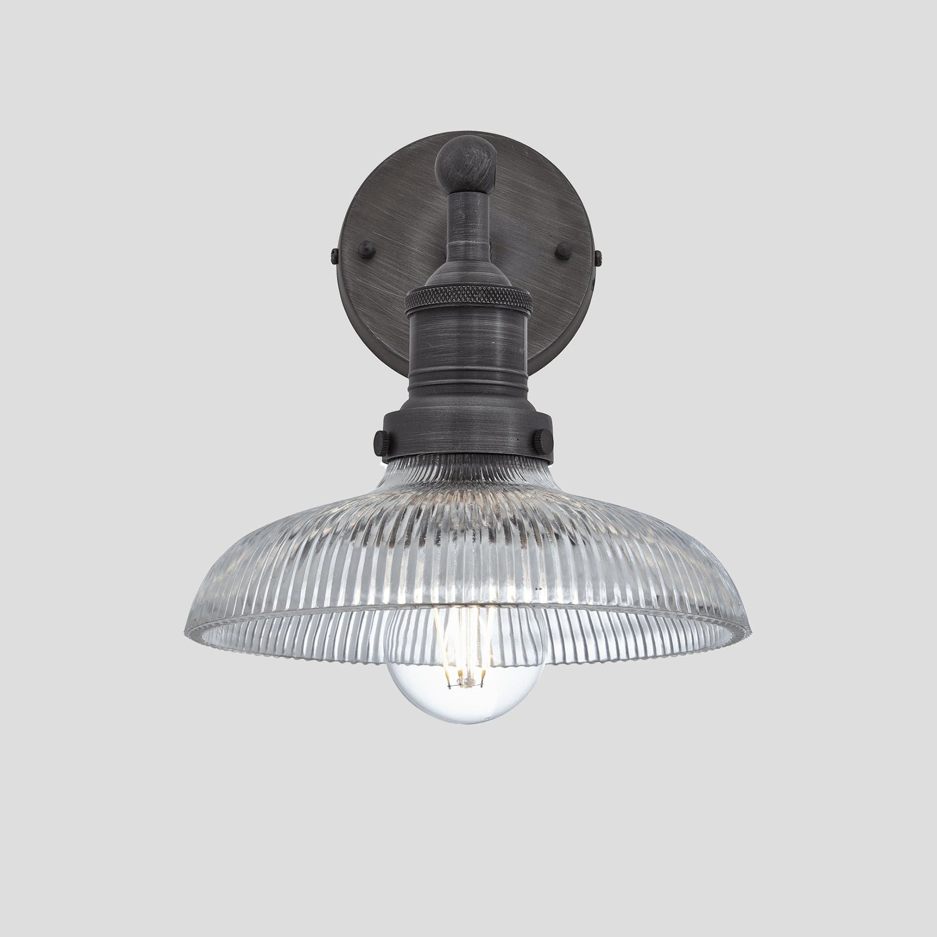 Brooklyn Glass Dome Wall Light - 8 Inch-Wall Lights-Yester Home