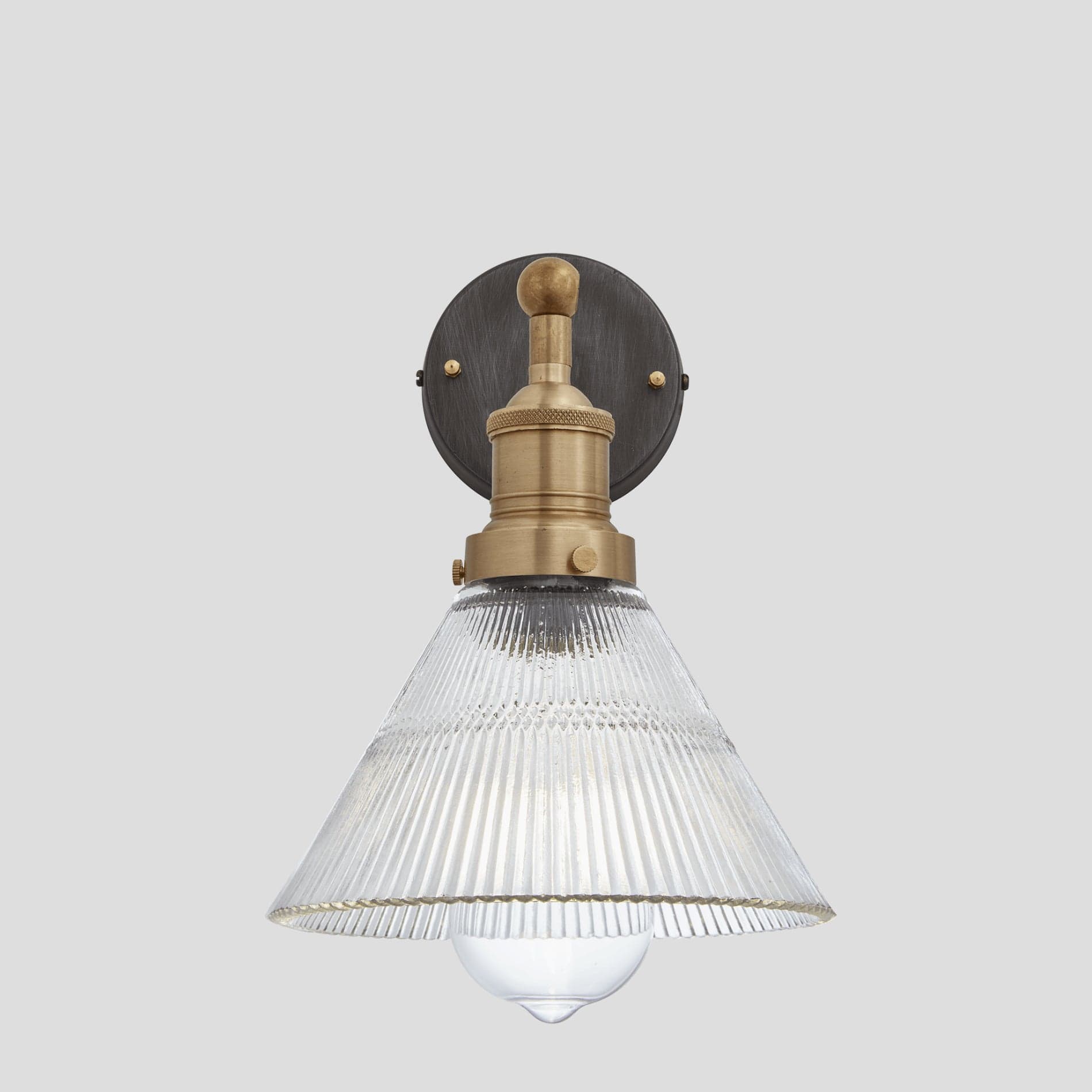 Brooklyn Glass Funnel Wall Light - 7 Inch-Wall Lights-Yester Home