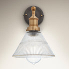 Brooklyn Glass Funnel Wall Light - 7 Inch-Wall Lights-Yester Home