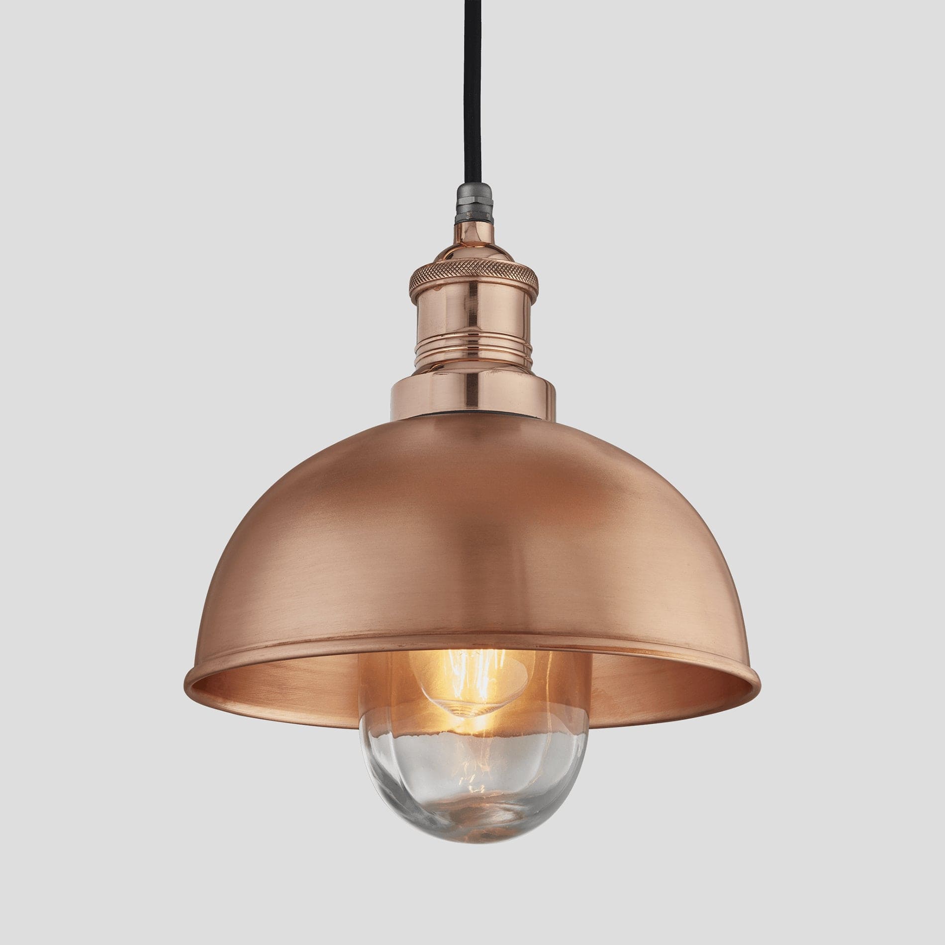 Brooklyn Outdoor & Bathroom Dome Pendant - 8 Inch - Copper-Ceiling Lights-Yester Home