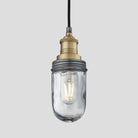 Brooklyn Outdoor & Bathroom Pendant - Brass-Ceiling Lights-Yester Home