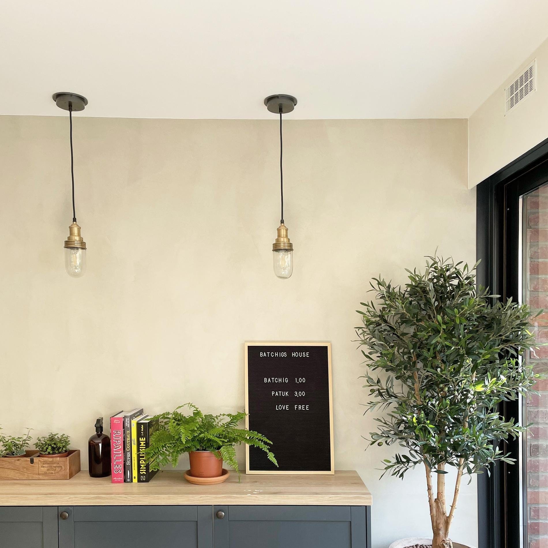 Brooklyn Outdoor & Bathroom Pendant - Brass-Ceiling Lights-Yester Home