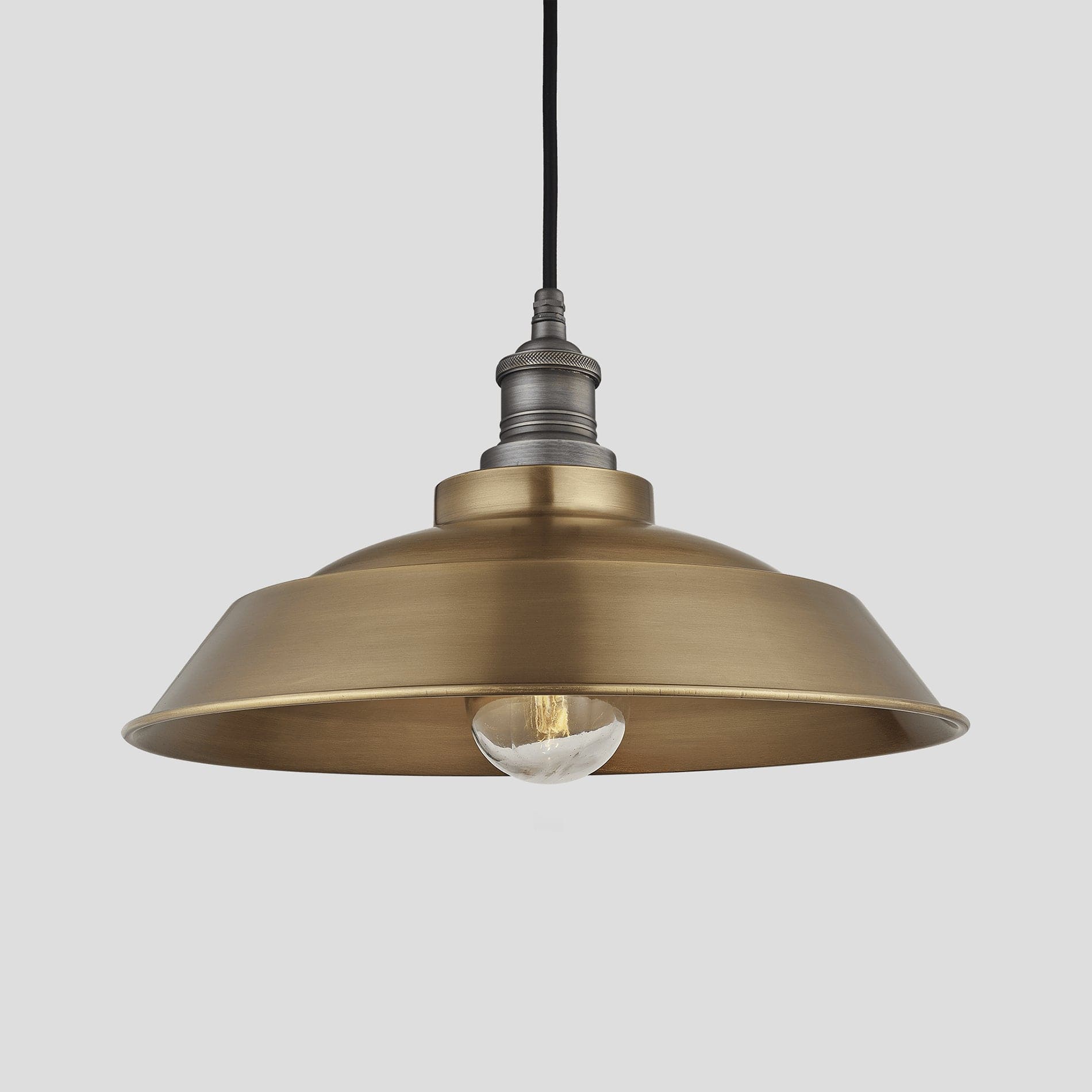 Brooklyn Outdoor & Bathroom Step Pendant - 16 Inch - Brass-Ceiling Lights-Yester Home