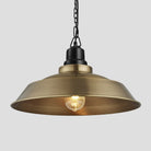 Brooklyn Step Pendant - 16 Inch - Brass-Ceiling Lights-Yester Home