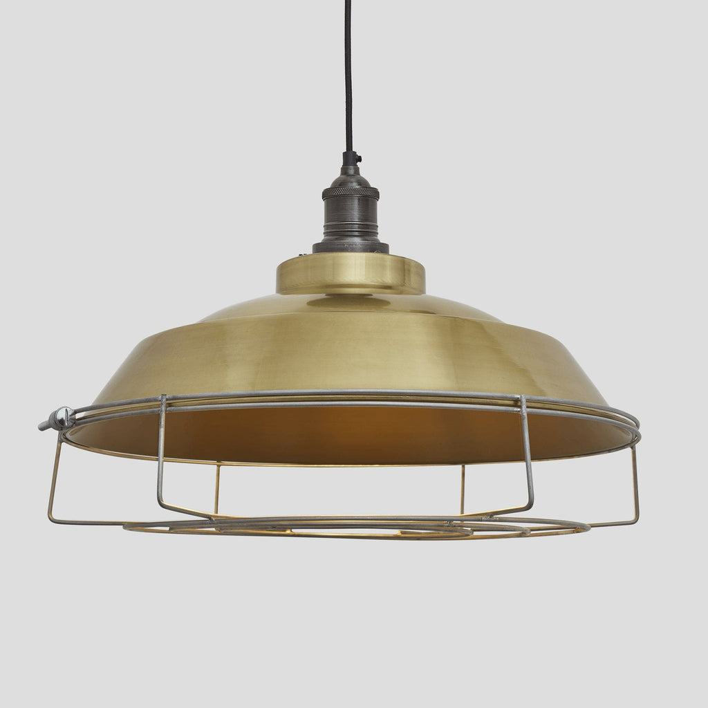 Brooklyn Step Pendant - 16 Inch - Brass-Ceiling Lights-Yester Home