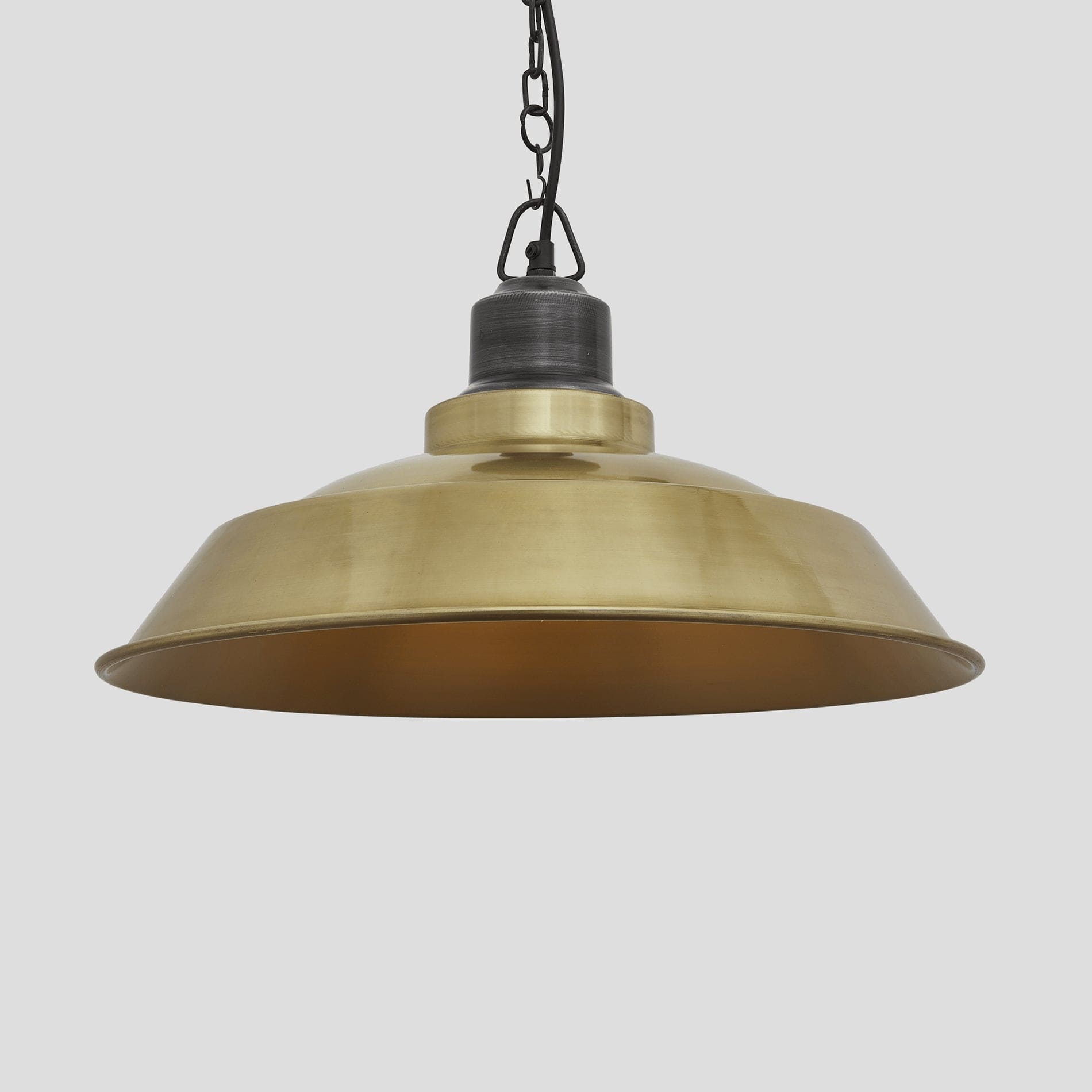 Brooklyn Step Pendant - 16 Inch - Brass-Ceiling Lights-Yester Home