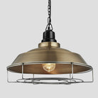 Brooklyn Step Pendant - 16 Inch - Brass-Ceiling Lights-Yester Home
