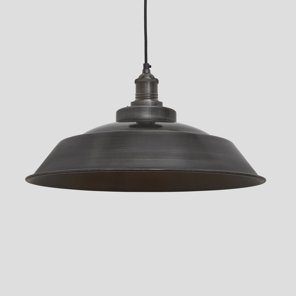 Brooklyn Step Pendant - 16 Inch - Pewter-Ceiling Lights-Yester Home