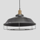 Brooklyn Step Pendant - 16 Inch - Pewter-Ceiling Lights-Yester Home