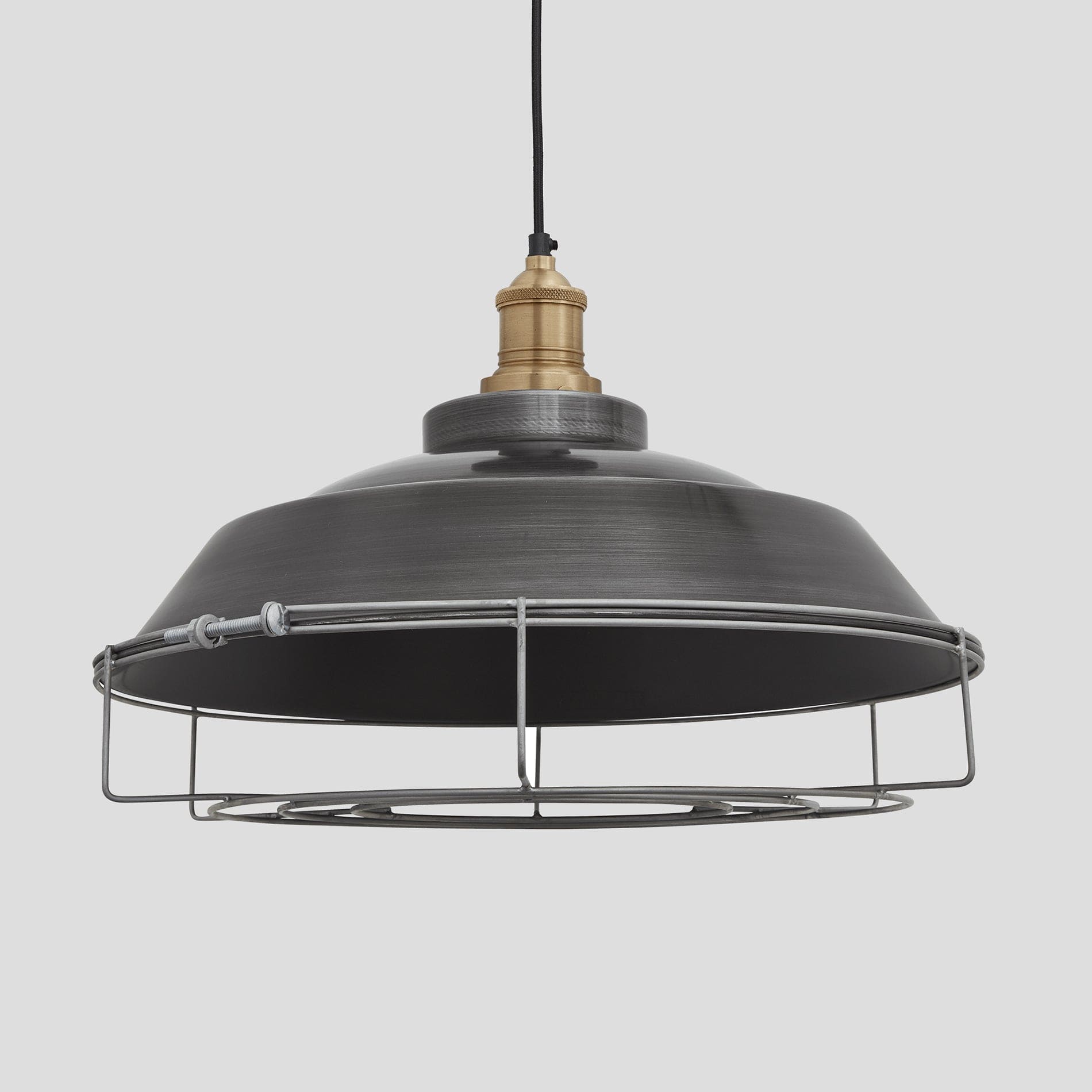 Brooklyn Step Pendant - 16 Inch - Pewter-Ceiling Lights-Yester Home