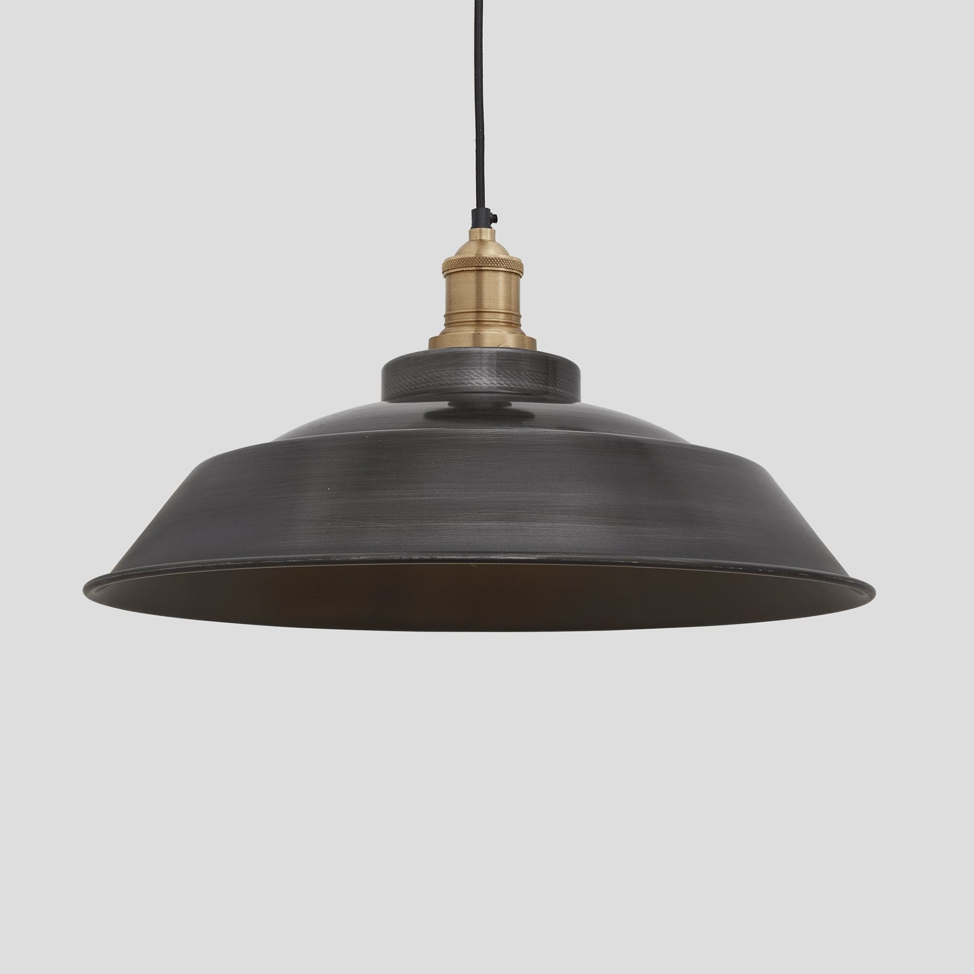 Brooklyn Step Pendant - 16 Inch - Pewter-Ceiling Lights-Yester Home