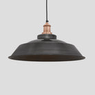 Brooklyn Step Pendant - 16 Inch - Pewter-Ceiling Lights-Yester Home