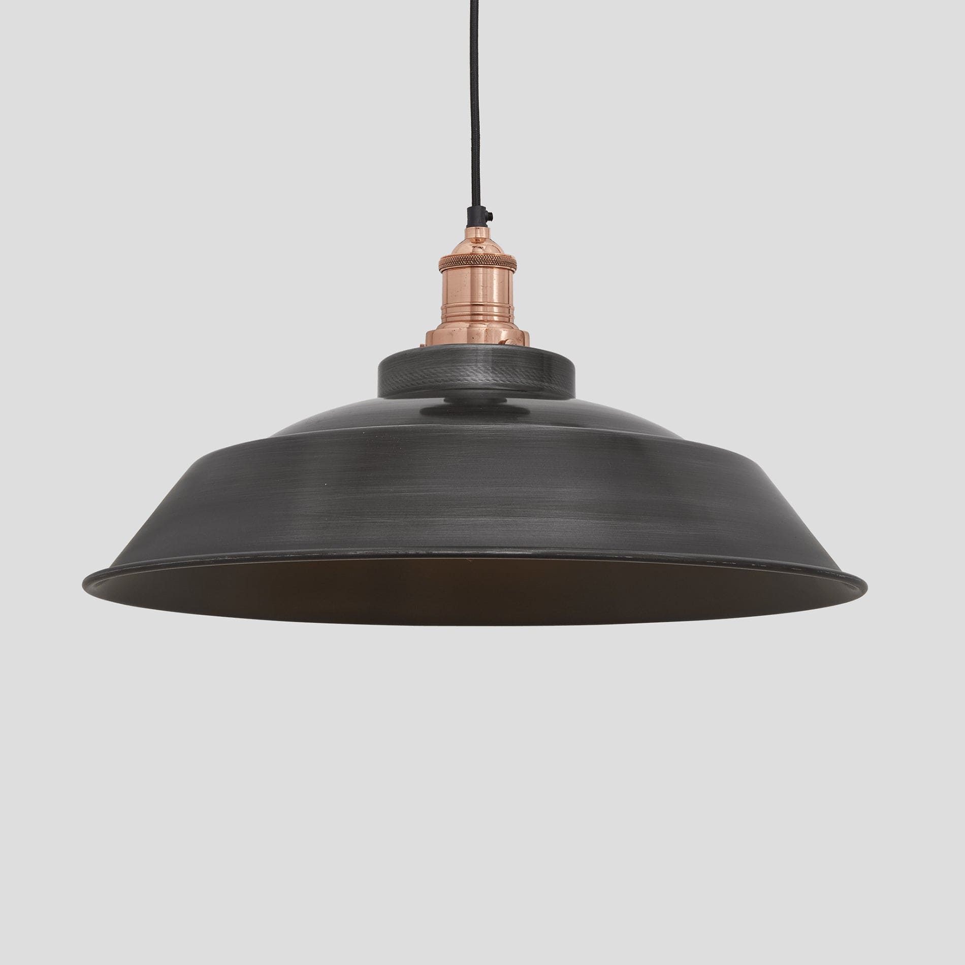 Brooklyn Step Pendant - 16 Inch - Pewter-Ceiling Lights-Yester Home