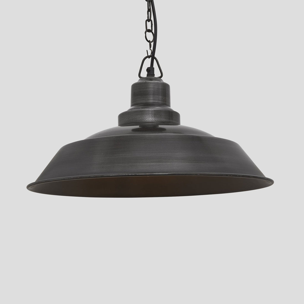 Brooklyn Step Pendant - 16 Inch - Pewter-Ceiling Lights-Yester Home
