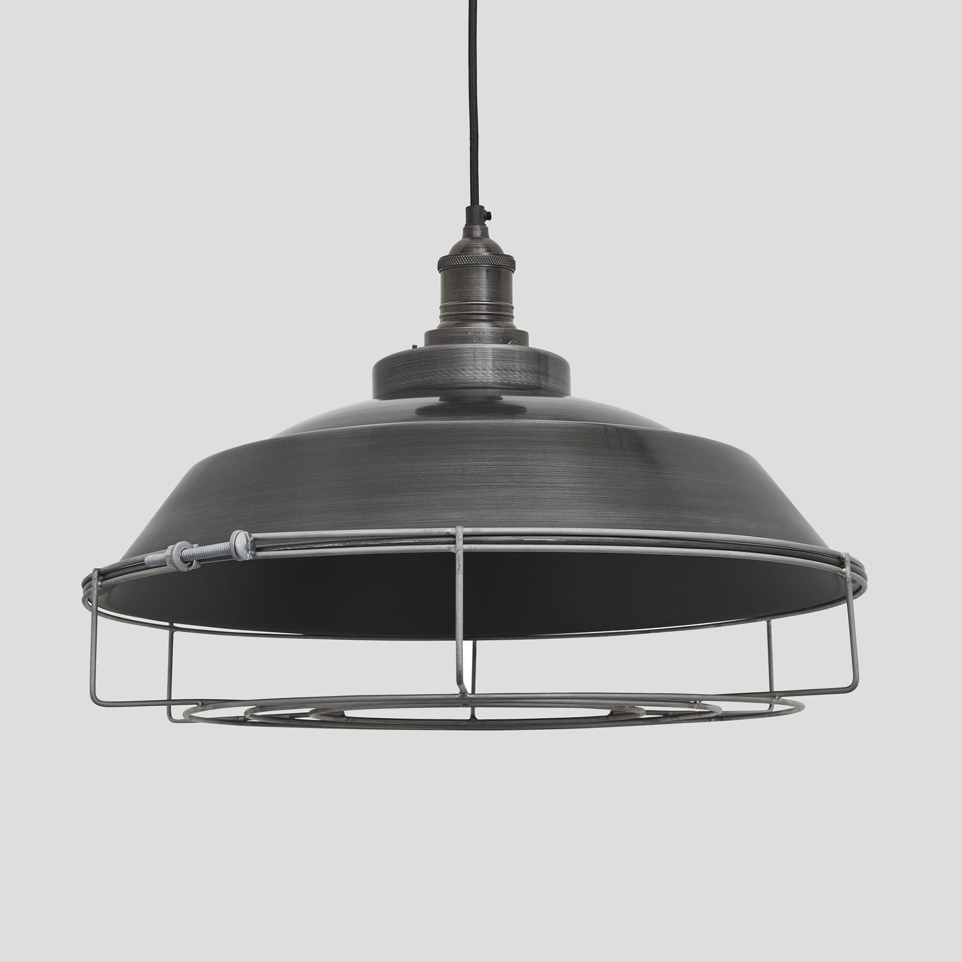 Brooklyn Step Pendant - 16 Inch - Pewter-Ceiling Lights-Yester Home