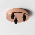 Brushed 100mm Copper Ceiling Rose - All Outlet Options-Ceiling Rose-Yester Home