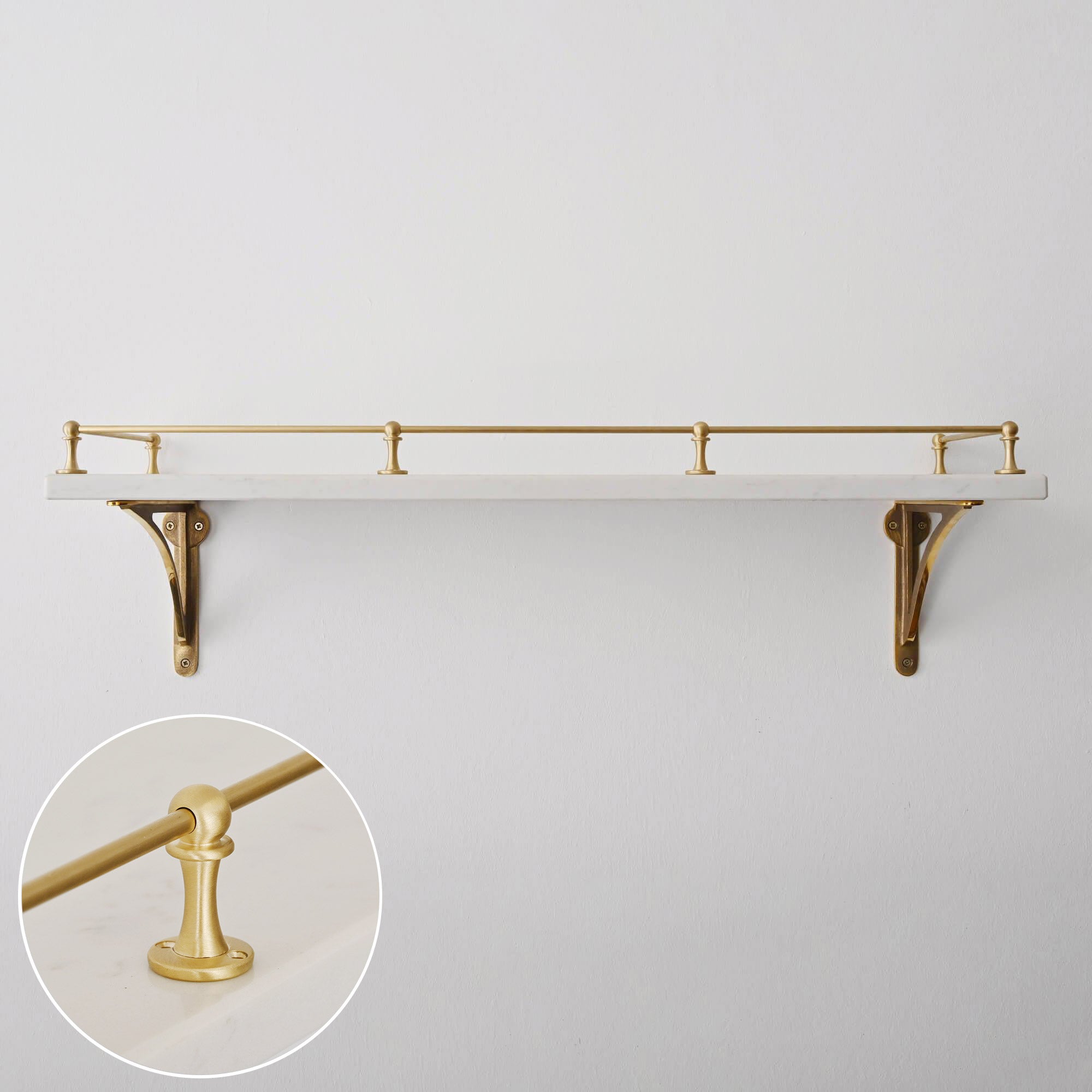 Classic Gallery Shelf Rail | Brushed Satin Brass Lacquered - Gallery Rails - Yester Home - Yester Home