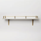 Round Bar Gallery Shelf Rail | Brushed Satin Brass Lacquered - Gallery Rails - Yester Home - Yester Home