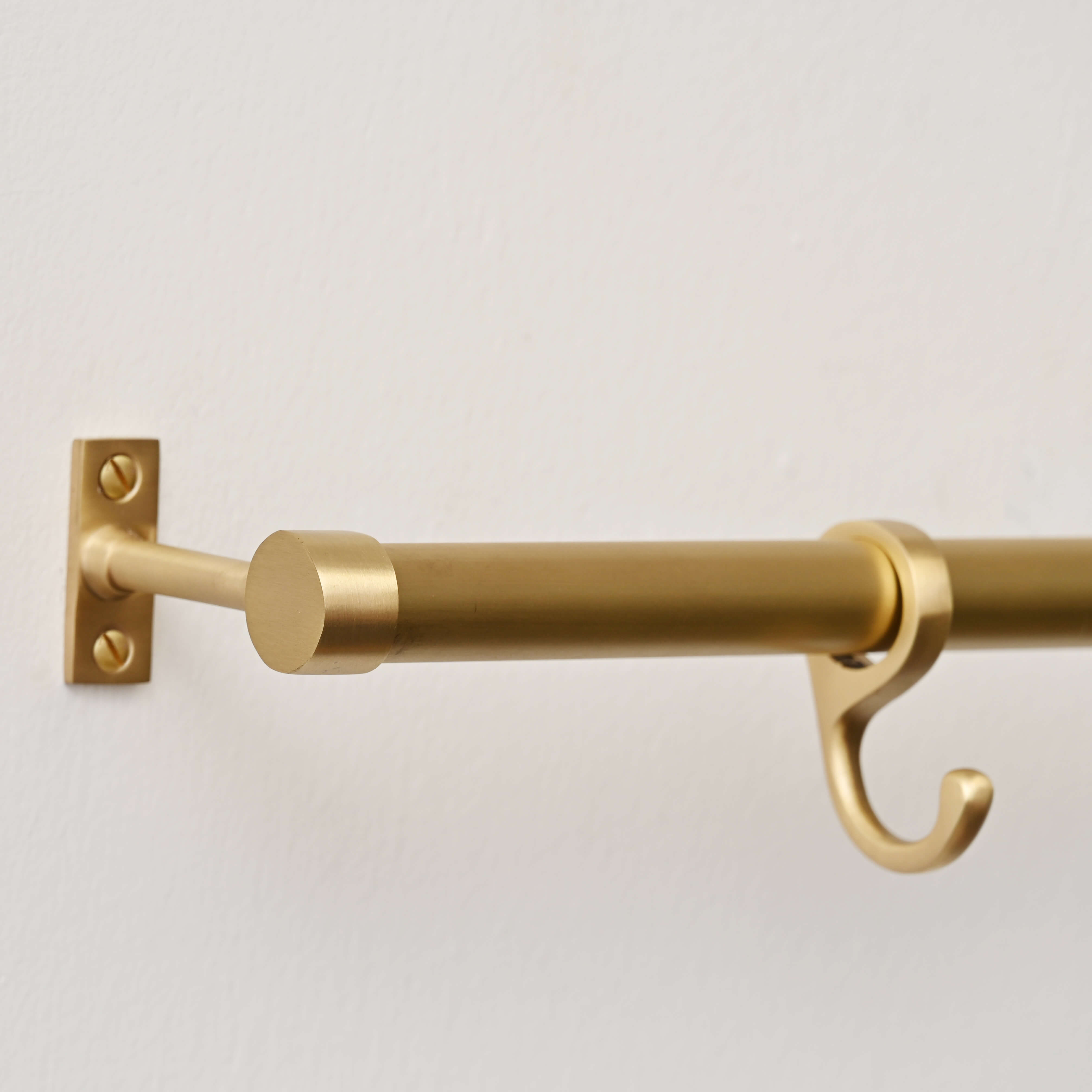 Brushed Satin Brass Hanging Rail | Lacquered | Yester Home