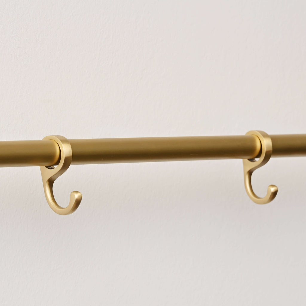 Brushed Satin Brass Hanging Rail | Lacquered | Yester Home