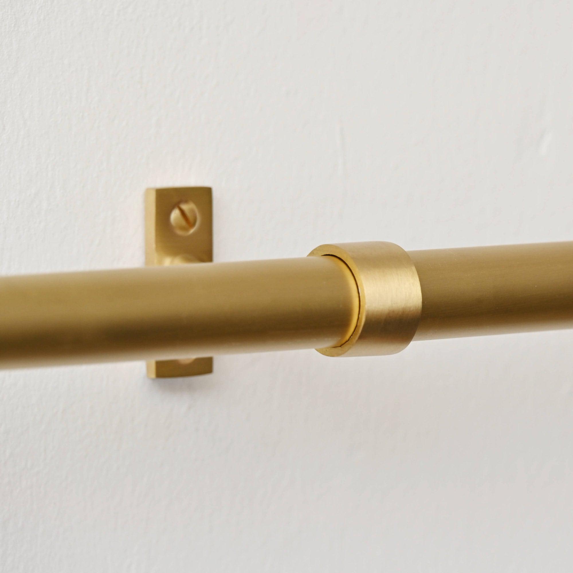 Brushed Satin Brass Hanging Rail | Lacquered - Hook Rails - Yester Home - Yester Home
