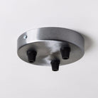 Brushed Steel 100mm Ceiling Rose - All Outlet Options-Ceiling Rose-Yester Home