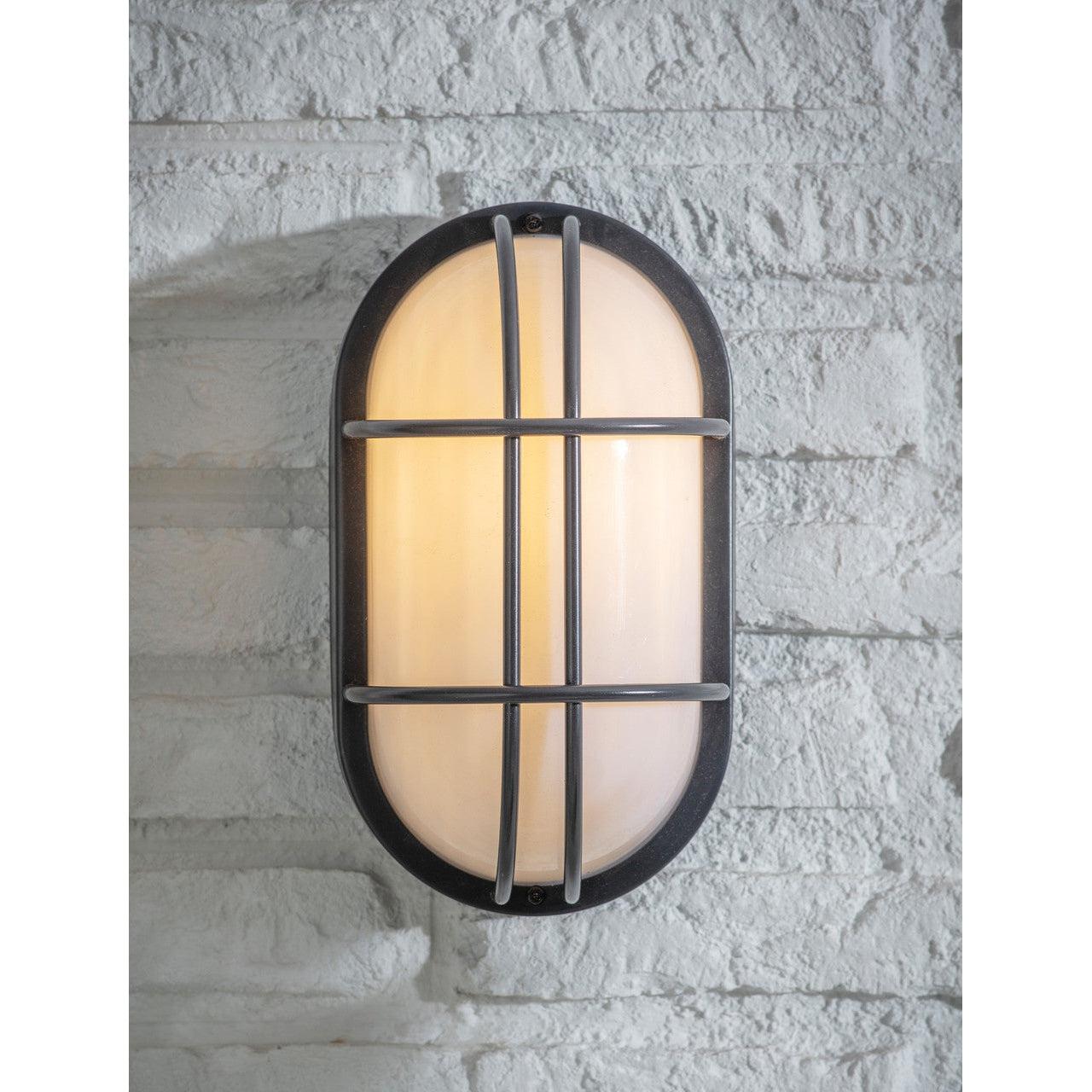 Bulk Head Light in Carbon - Steel-Outdoor Lighting-Yester Home