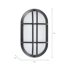 Bulk Head Light in Carbon - Steel-Outdoor Lighting-Yester Home