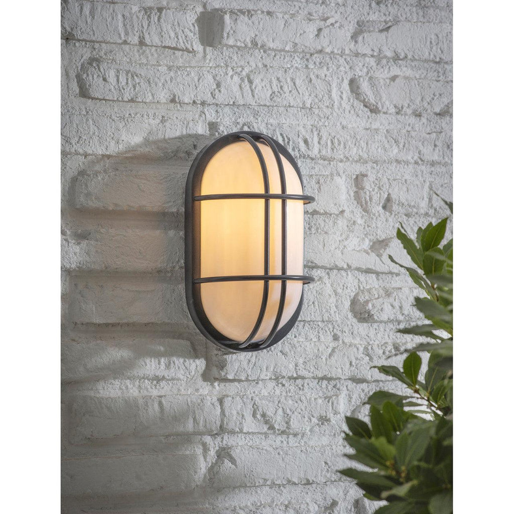 Bulk Head Light in Carbon - Steel-Outdoor Lighting-Yester Home