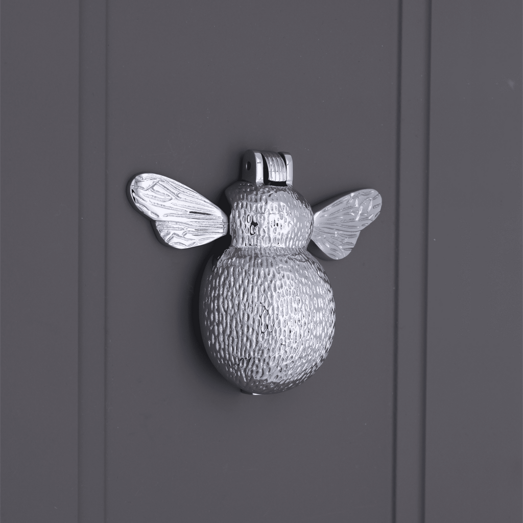 Bumble Bee Door Knocker Polished Chrome - Door Knockers - Spira Brass - Yester Home