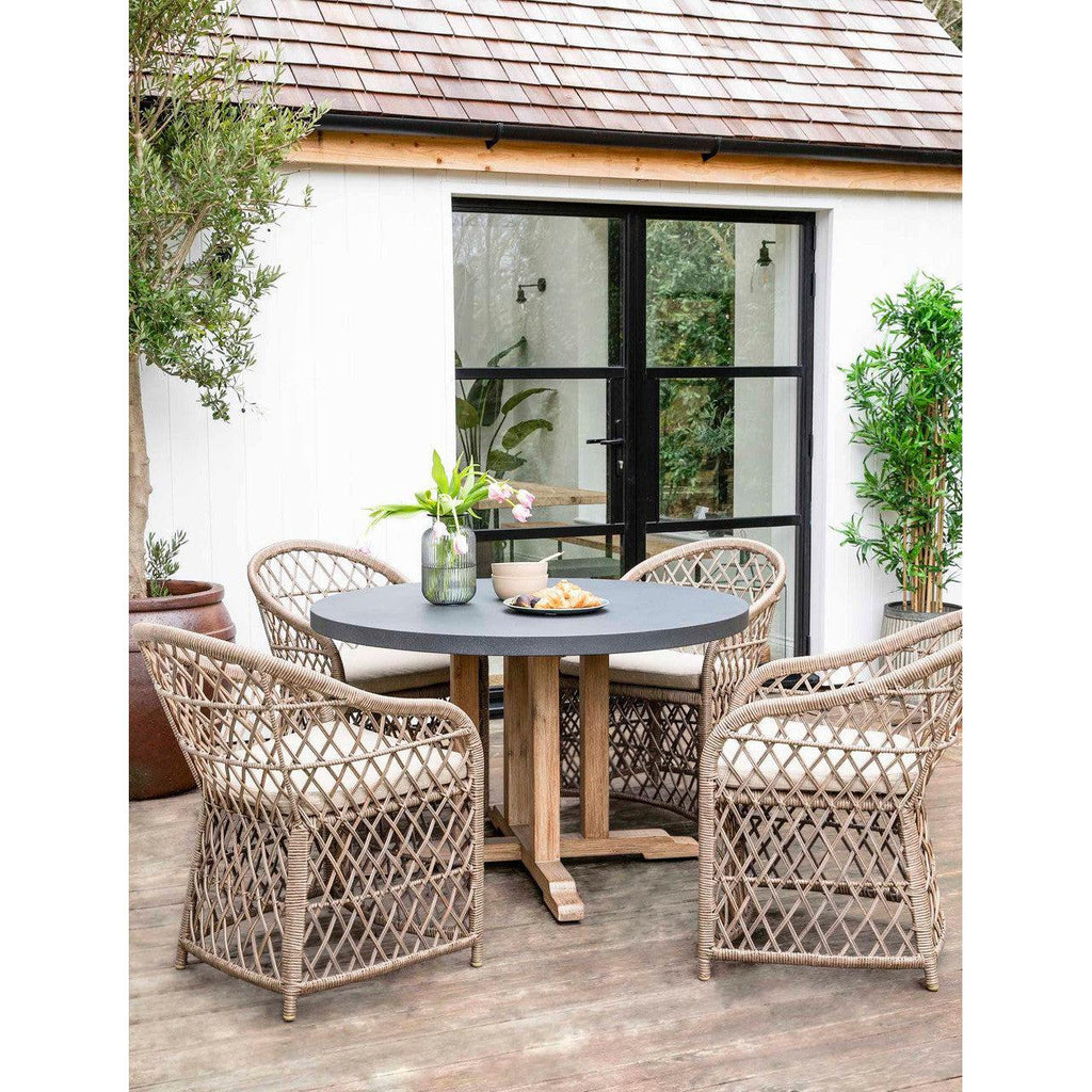 Burcot Round Dining Table | Medium | Slate Grey-Outdoor Dining Tables & Sets-Yester Home