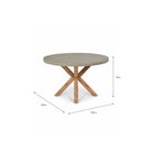 Burford Round Dining Table | 120 cm | Natural-Outdoor Dining Tables & Sets-Yester Home
