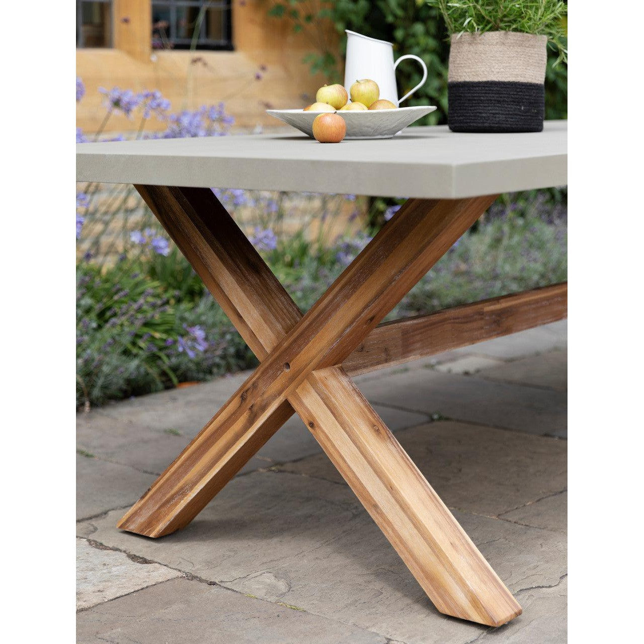 Burford Table | Large | Natural-Outdoor Dining Tables & Sets-Yester Home
