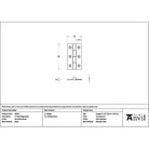 Burnished Brass 2" Butt Hinge (pair) - Butt Hinges - From The Anvil - Yester Home