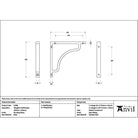 Burnished Brass Abingdon Shelf Bracket (150mm x 150mm) - Shelf Brackets - From The Anvil - Yester Home
