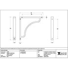 Burnished Brass Abingdon Shelf Bracket (200mm x 200mm) - Shelf Brackets - From The Anvil - Yester Home