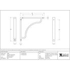 Burnished Brass Abingdon Shelf Bracket (200mm x 200mm) - Shelf Brackets - From The Anvil - Yester Home