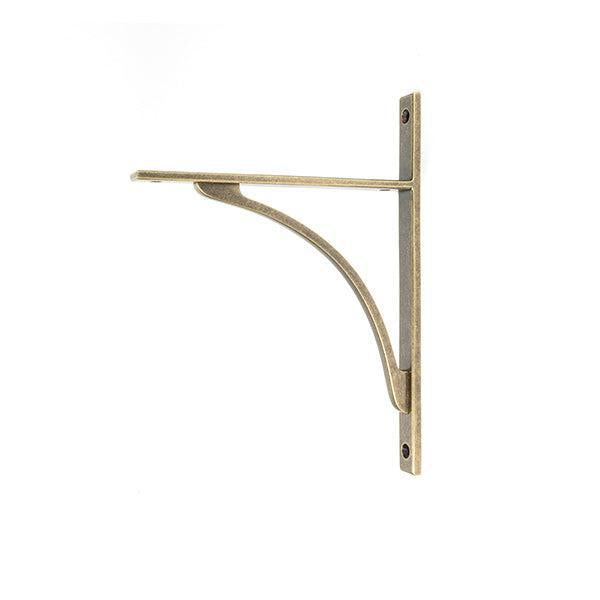 Burnished Brass Apperley Shelf Bracket (260mm x 200mm) - Shelf Brackets - From The Anvil - Yester Home