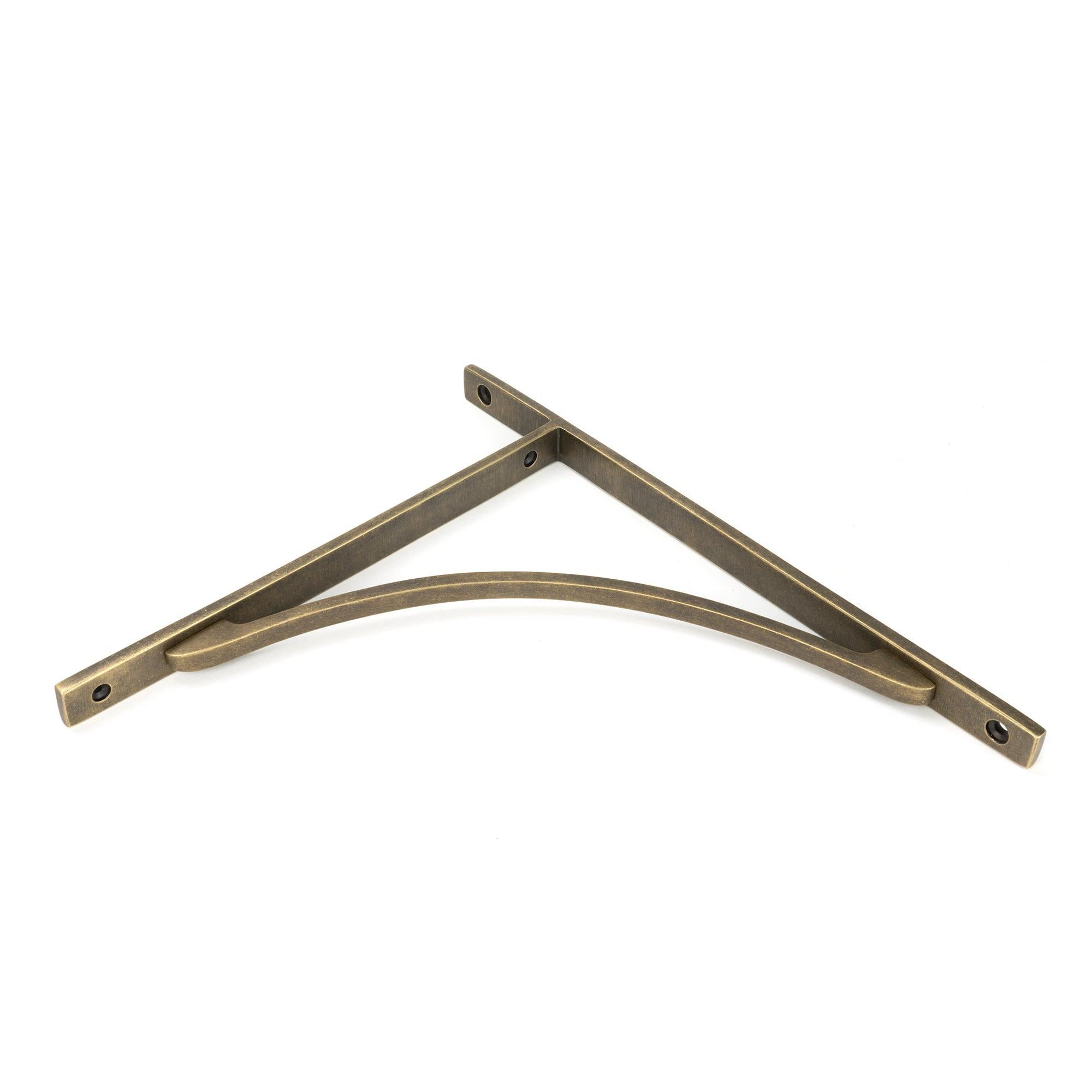 Burnished Brass Apperley Shelf Bracket (314mm x 250mm) - Shelf Brackets - From The Anvil - Yester Home