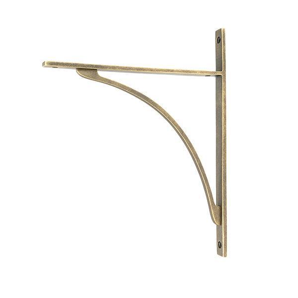 Burnished Brass Apperley Shelf Bracket (314mm x 250mm) - Shelf Brackets - From The Anvil - Yester Home