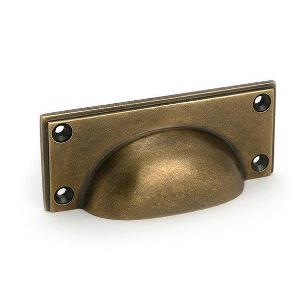 Burnished Brass Art Deco Drawer Pull - Drawer Pulls - From The Anvil - Yester Home
