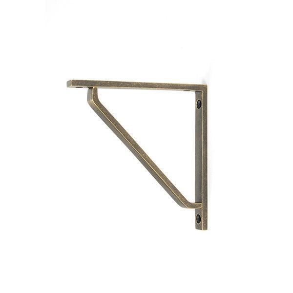 Burnished Brass Barton Shelf Bracket (150mm x 150mm) - Shelf Brackets - From The Anvil - Yester Home