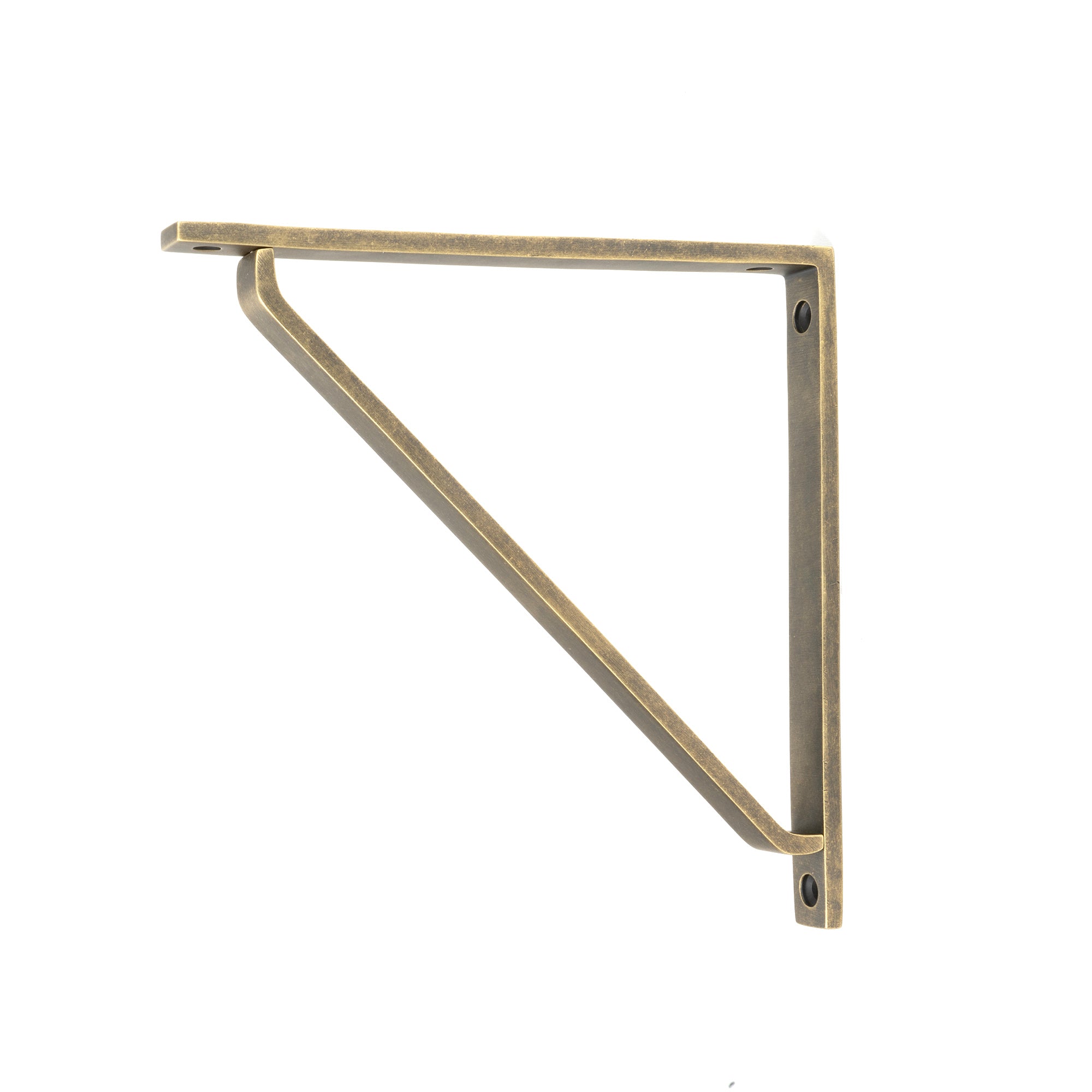 Burnished Brass Barton Shelf Bracket (200mm x 200mm) - Shelf Brackets - From The Anvil - Yester Home
