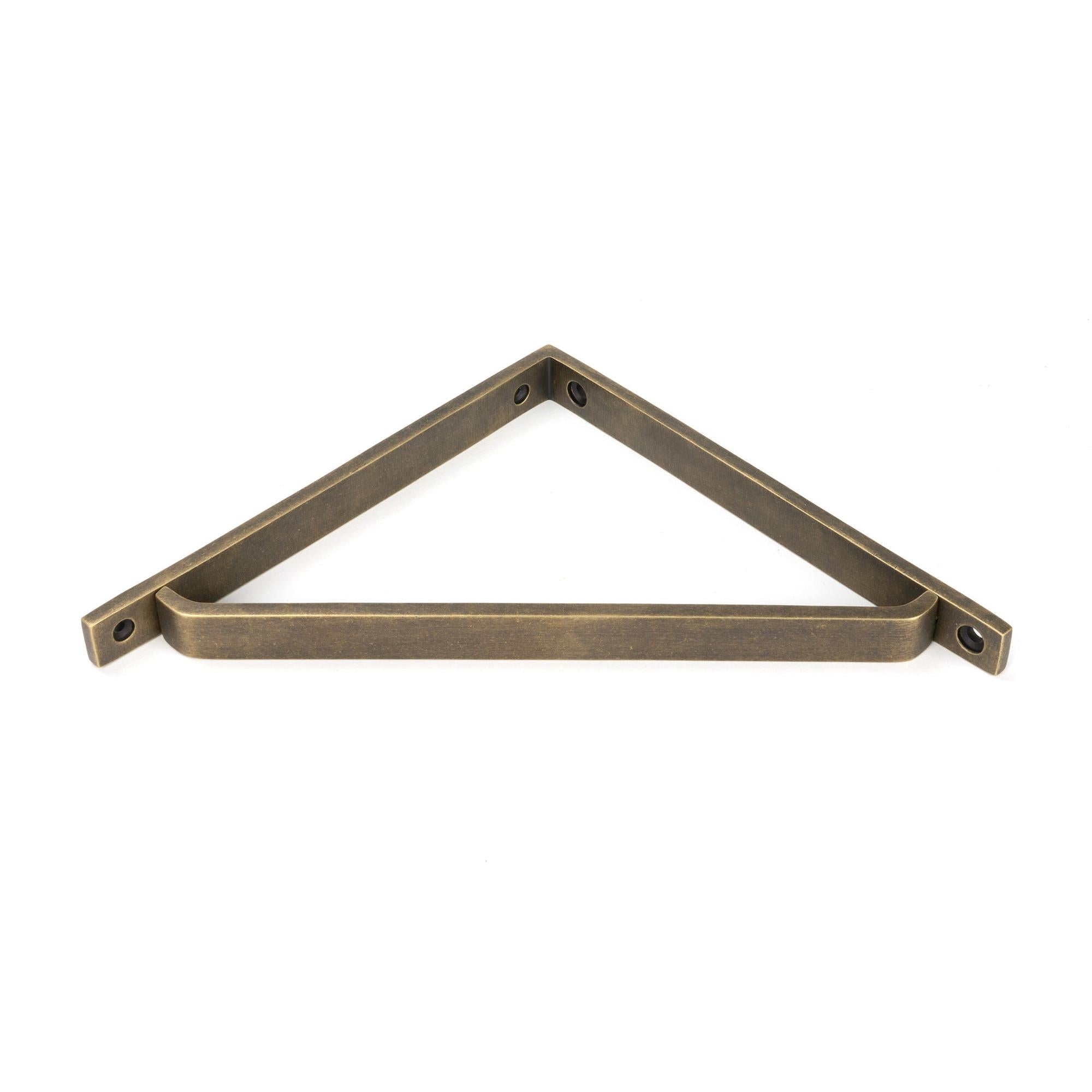Burnished Brass Barton Shelf Bracket (200mm x 200mm) - Shelf Brackets - From The Anvil - Yester Home