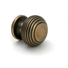 Burnished Brass Beehive Cabinet Knob 30mm - Cabinet Knobs - From The Anvil - Yester Home