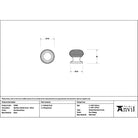 Burnished Brass Beehive Cabinet Knob 30mm - Cabinet Knobs - From The Anvil - Yester Home