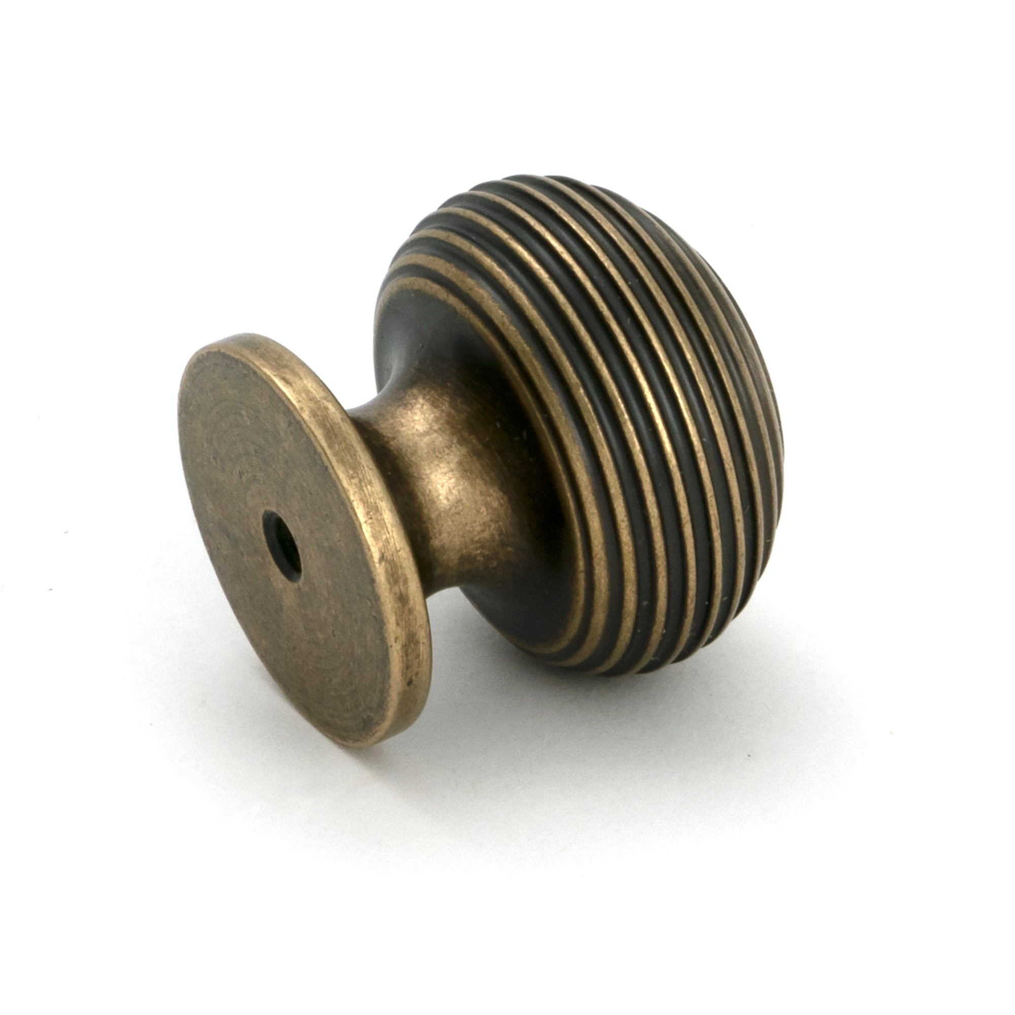 Burnished Brass Beehive Cabinet Knob 30mm - Cabinet Knobs - From The Anvil - Yester Home