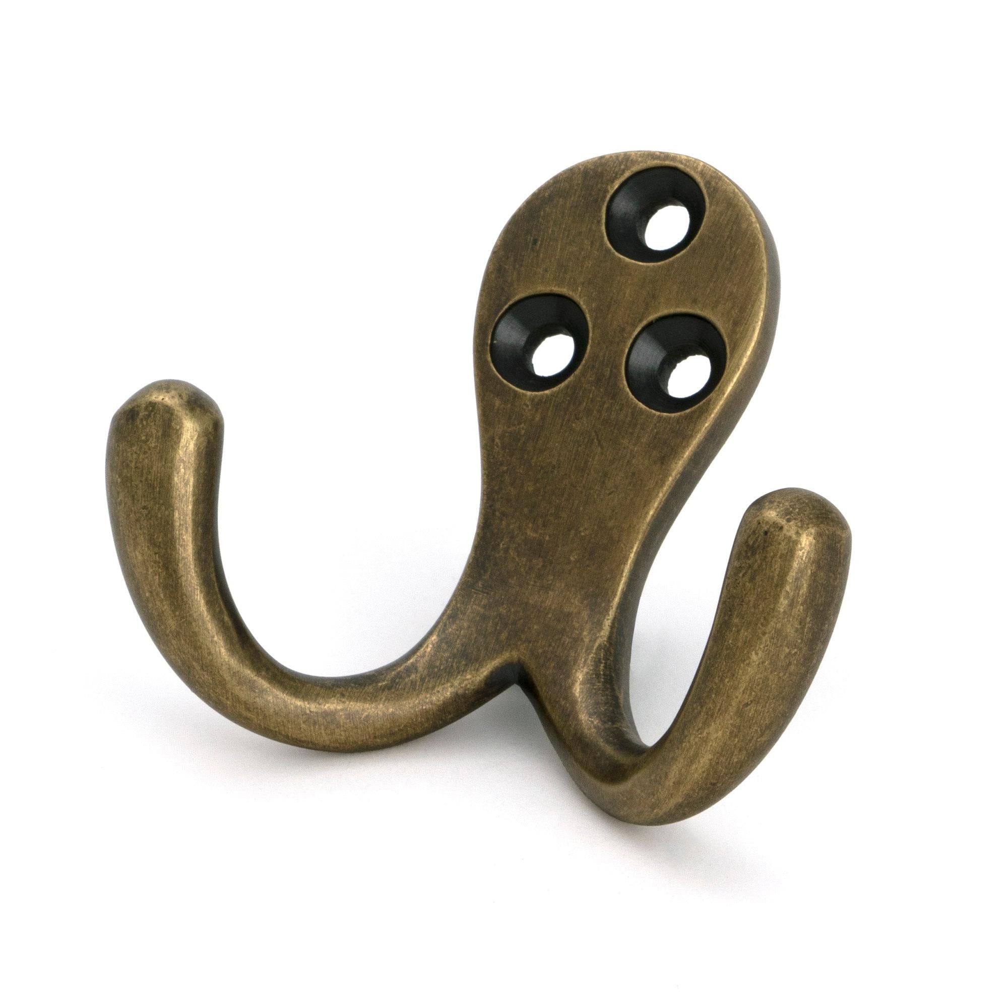 Burnished Brass Celtic Double Robe Hook - Coat Hooks - From The Anvil - Yester Home
