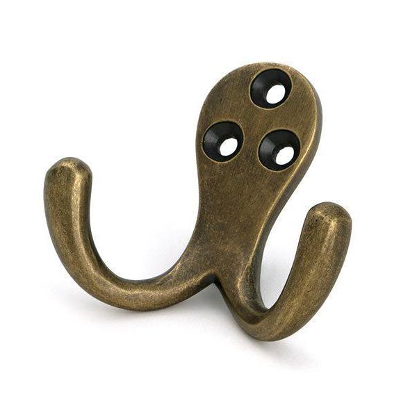 Burnished Brass Celtic Double Robe Hook - Coat Hooks - From The Anvil - Yester Home