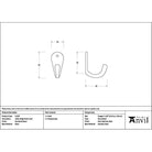 Burnished Brass Celtic Single Robe Hook - Coat Hooks - From The Anvil - Yester Home